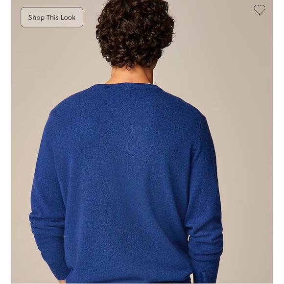 J. Crew Cashmere Crewneck Sweater Knitted Long Sleeve Blue Size Large NWOT - Picture 2 of 12